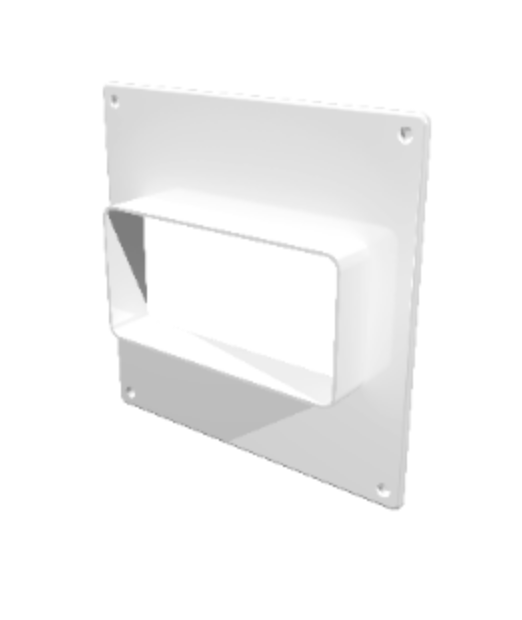 Площадка торцевая с фланцем ERA 612ПТГ 120х60 мм горизонтальная пластиковая