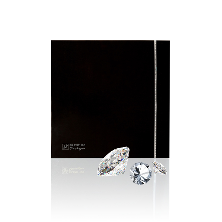 Вентилятор Soler & Palau Silent Design 100 CZ Swarovski Black