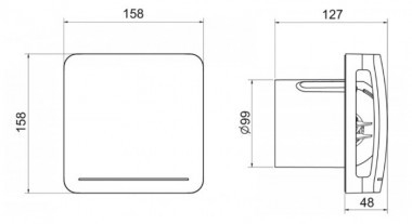 Накладной вентилятор Soler & Palau ECOAIR 100 SLC Ecowatt