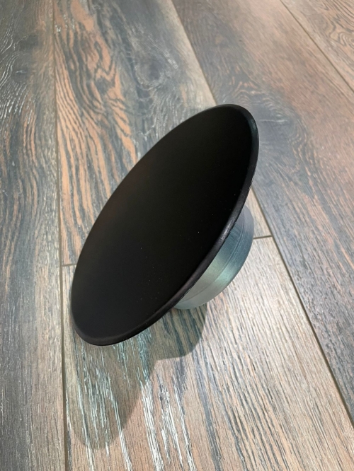 Диффузор стальной приточно-вытяжной FoZa PV-125 Черный матовый RAL9005