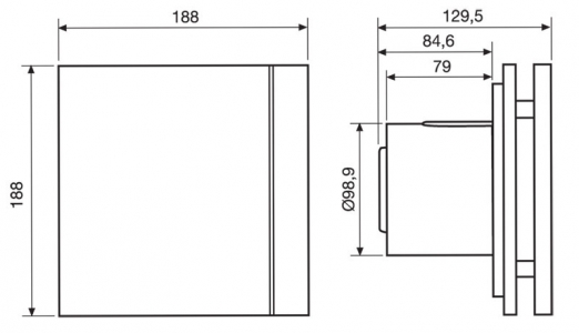 Вентилятор Soler & Palau Silent Design 100 CRZ Matt White (Таймер)