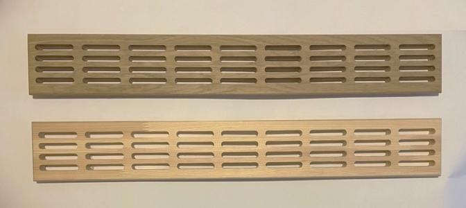 Деревянная врезная решетка Visioner 65х540 мм. из бука