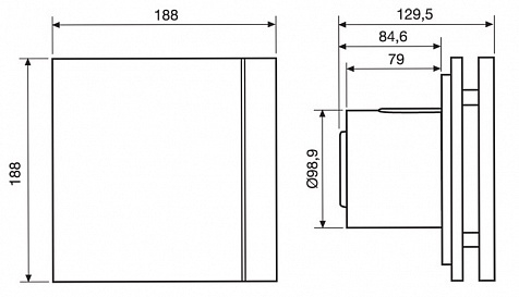 Вентилятор Soler & Palau Silent Design 100 CRZ 4C Red (таймер)