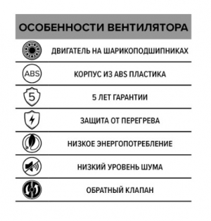 Вентилятор накладной ERA DiCiTi SILENT 4C Matt Black d100